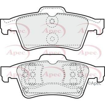 Apec Brake Pads Rear Fits Ford Focus Tourneo Connect Transit Nissan Pri