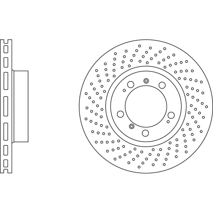 Apec Brake Disc Front Right Fits Porsche 911 Boxster Cayman Handed Off-Side Apec  - Dynamic Drive