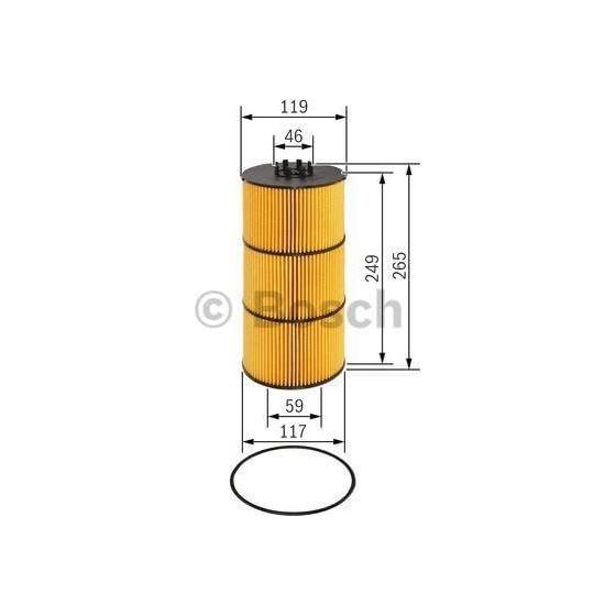 Bosch Cv Oil Filter P7192 (Hgv) fits Mercedes-Benz Actros 1842 LS - 12.8 4x2 - 1