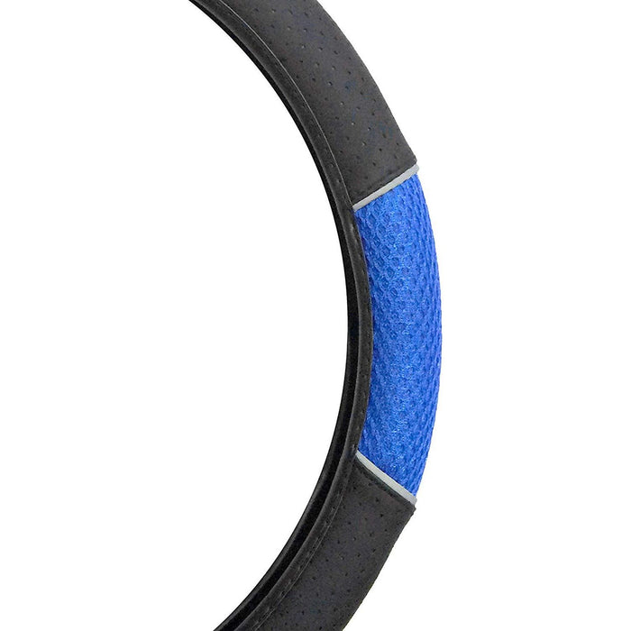 Blue Black Steering Wheel Cover Soft Grip Mesh Look for Ford Focus St All Years UKB4C  - Dynamic Drive