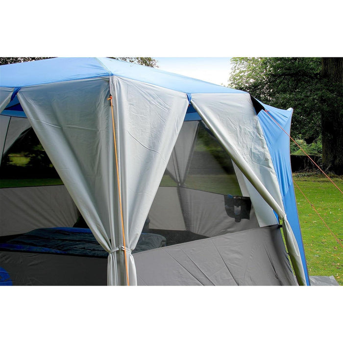 Coleman Cortes Octagon 8 Person Dome Glamping Yurt Camping Family Tent Blue