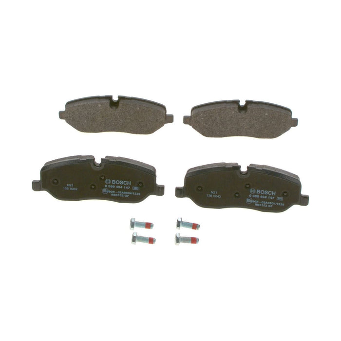 Bosch Brake Pad Set Bp1058 fits Land Rover Discovery TD - 2.7 - 04-09 0986494147