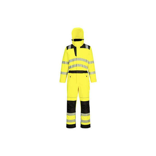 Portwest Pw3 Hi-Vis Rain Coverall Large PW355YBRL Portwest  - Dynamic Drive