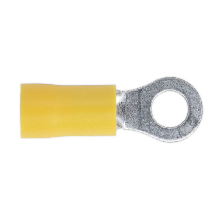 Sealey Easy-Entry Ring Terminal 5.3mm (2BA) Yellow Pack of 100 YT18