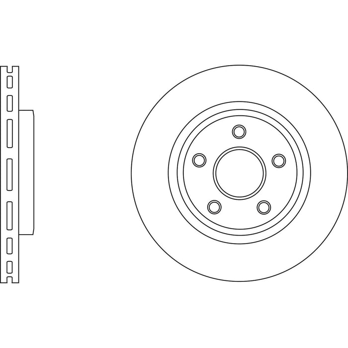 Genuine APEC Front Brake Discs & Pads Set Vented for Jeep Grand Cherokee