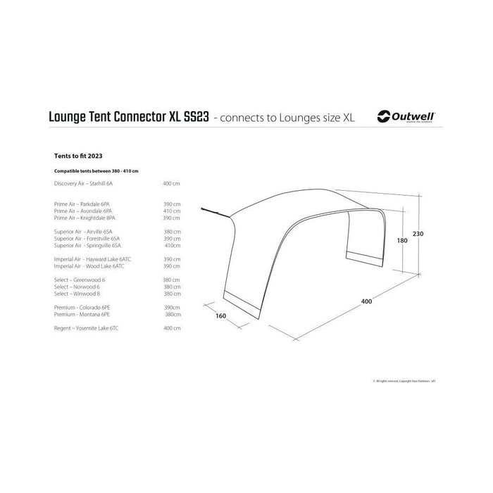 Outwell Lounge Tent Lounge Connector XL Outwell  - Dynamic Drive