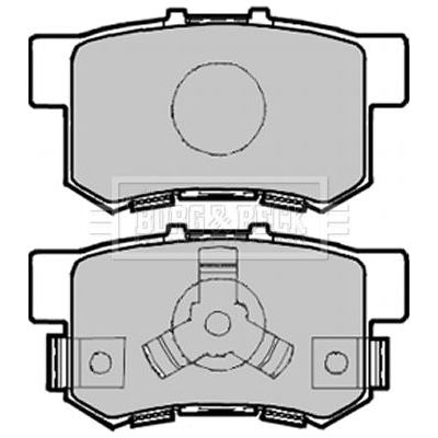 Genuine Borg & Beck Rear Brake Pads fits Honda CRV II  FRV 05 BBP1985 Borg & Beck  - Dynamic Drive