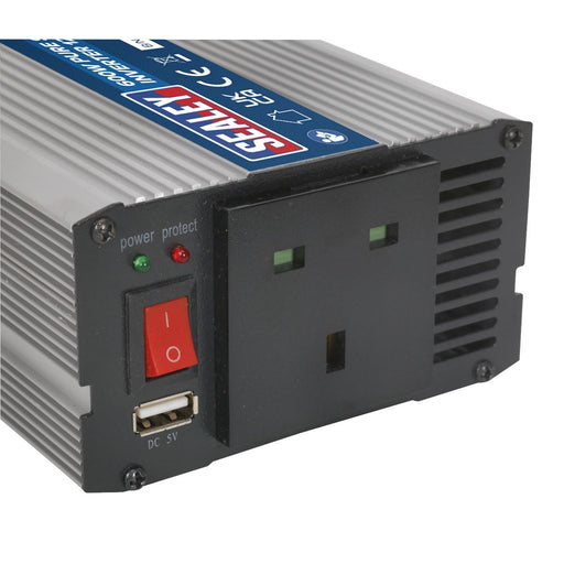 Sealey Power Inverter Pure Sine Wave 600W 12V DC 230V ~ 50Hz PSI600 Sealey  - Dynamic Drive