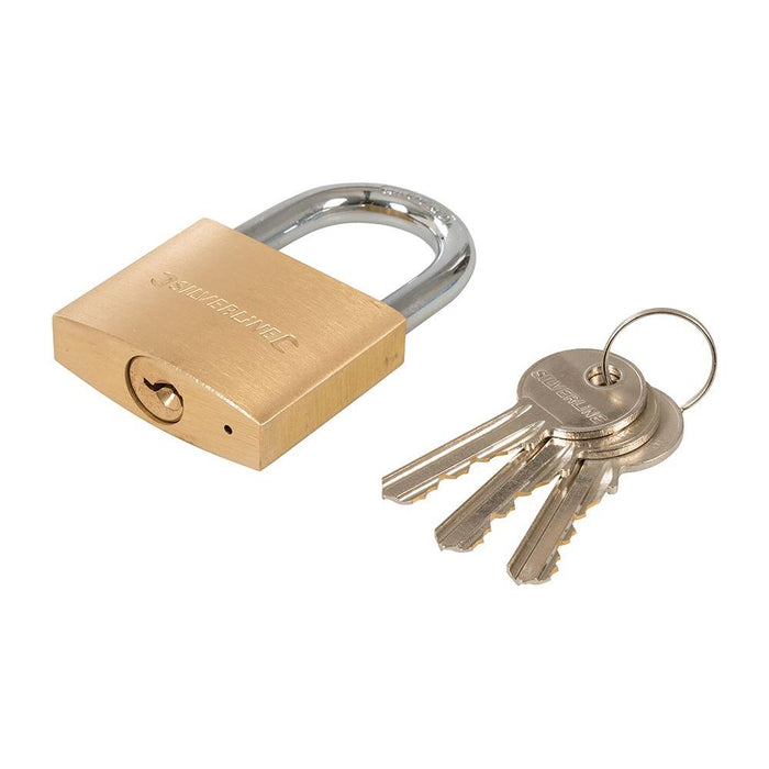 Silverline Brass Padlock 50mm