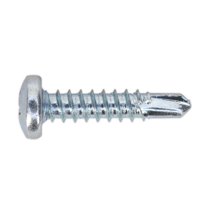 Sealey Self Drilling Screw 4.2 x 19mm Pan Head Phillips Zinc Pack of 100