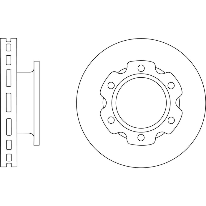 Apec Brake Disc Front Fits Isuzu Grafter Nkr Apec  - Dynamic Drive