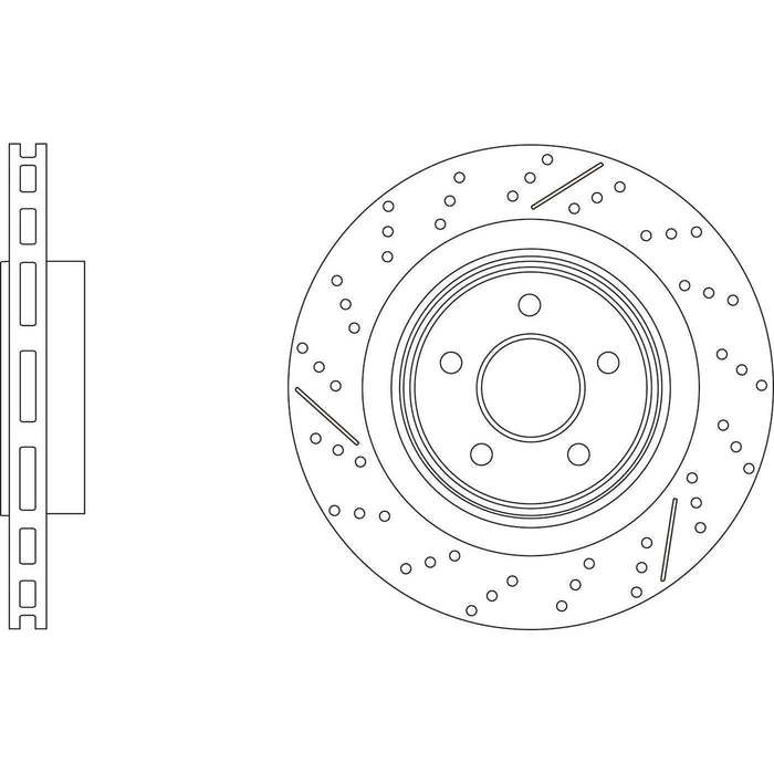 Apec Brake Disc Rear Fits Mercedes Clk Class Slk