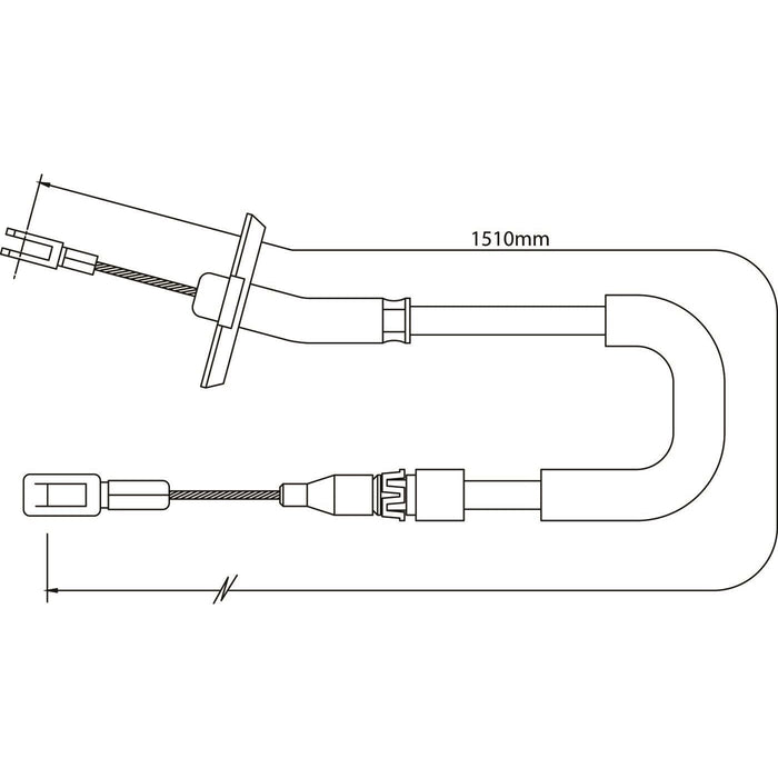 Apec Brake Cable Rear Fits Mercedes Sprinter VW Lt