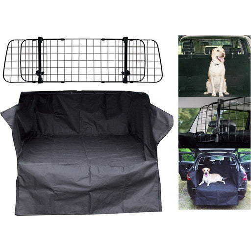 Car Boot Liner Mat & Bumper Protector + Mesh Dog Guard fits Kia UKB4C  - Dynamic Drive