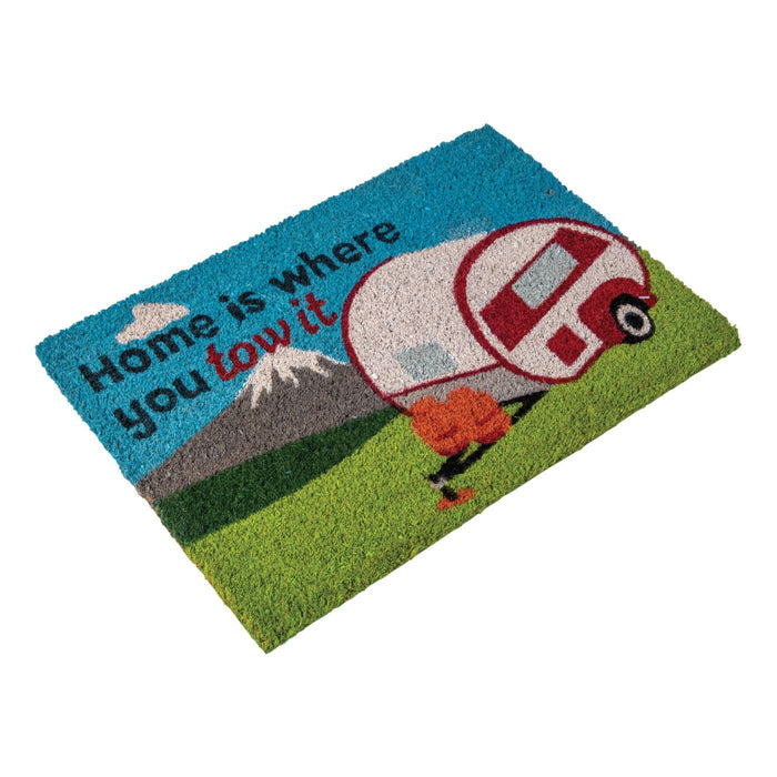 Quest Caravan Door Mat Home Is Where You Park It Outdoor Heavy Duty Coir Quest  - Dynamic Drive