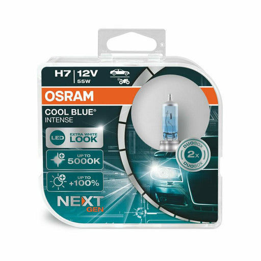 2x OSRAM H7 499 55W 12V 5000K Cool Blue Intense Upgrade Styling Headlight Bulbs Osram  - Dynamic Drive