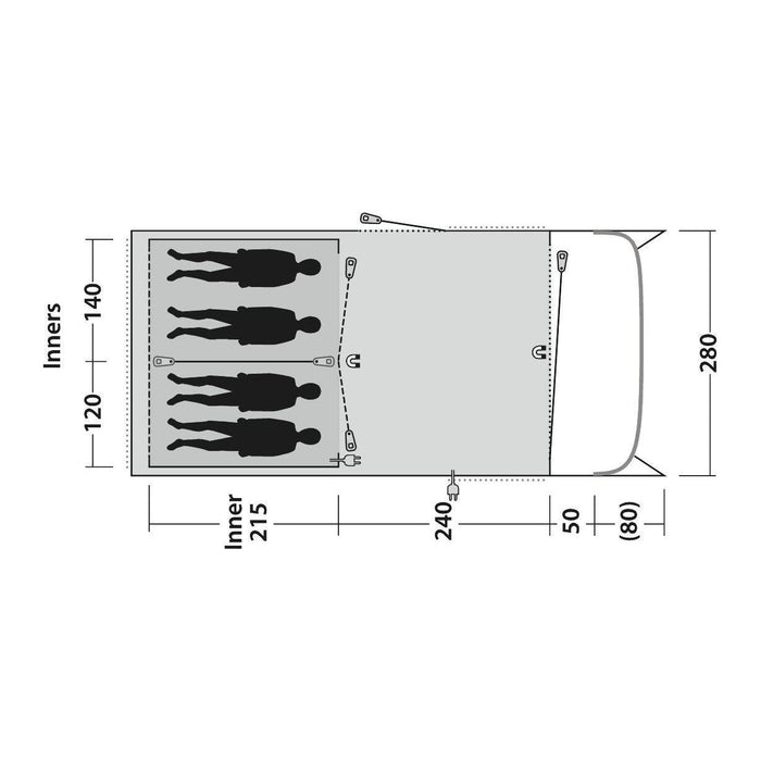 Outwell Tent Greenwood 4 Berth Pole Tent Outwell  - Dynamic Drive