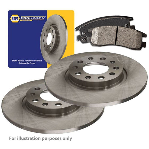 Genuine NAPA Front Brake Discs & Pads Set Solid for Fiat 500 Napa  - Dynamic Drive