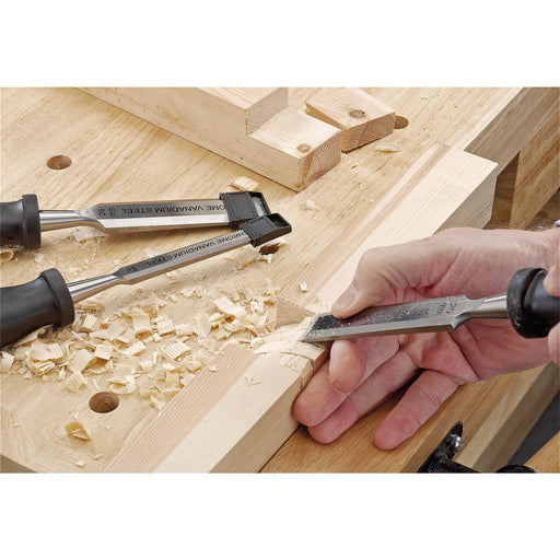 Draper Soft Grip Bevel Edge Wood Chisel Set (4 Piece) 83351 Draper  - Dynamic Drive