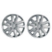 Pair Of Silver 13" Caravan Wheel Trims Hub Caps for Abbey Vogue 2 520 2009 UKB4C  - Dynamic Drive