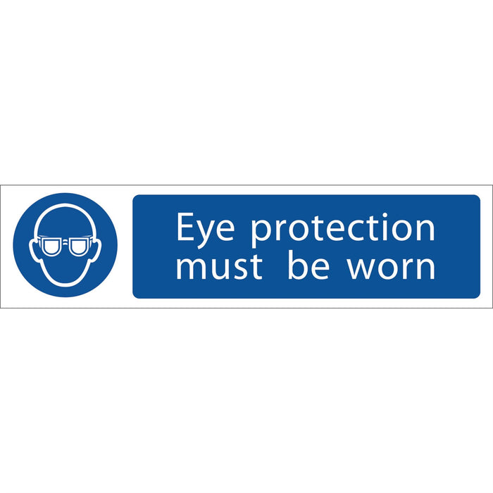 Draper Eye Protection' Mandatory Sign, 200 x 50mm 73085 Draper  - Dynamic Drive