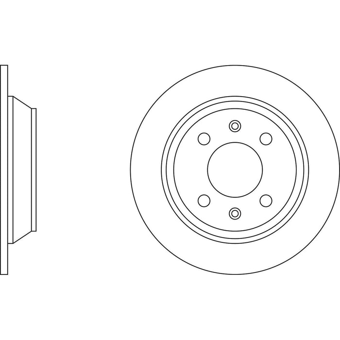 Apec Brake Disc Rear Fits Saab 900 9000