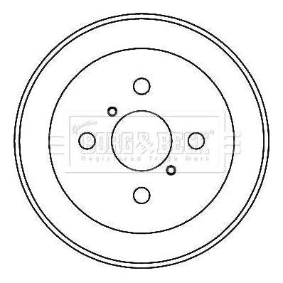 Genuine Borg & Beck Brake Drum fits Toyota Yaris 1.01.4D4D 0206 BBR7231 Borg & Beck  - Dynamic Drive