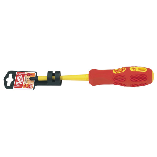 Draper VDE Approved Fully Insulated Cross Slot Screwdriver, No.2 x 100mm (Displa Draper  - Dynamic Drive