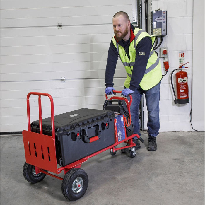 Sack Truck 3-In-1 With Pneumatic Tyres 250Kg Capac Sealey  - Dynamic Drive