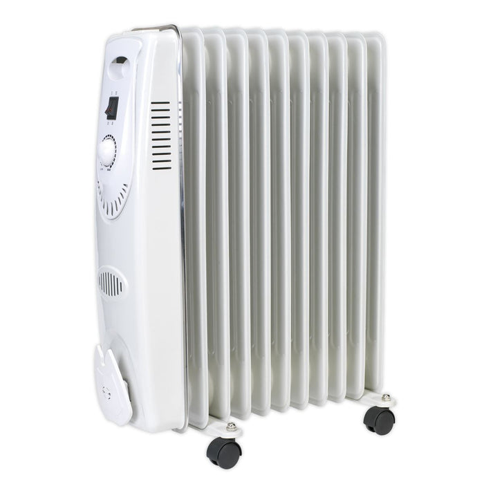 Sealey Oil-Filled Radiator 2500W/230V 11-Element RD2500 Sealey  - Dynamic Drive