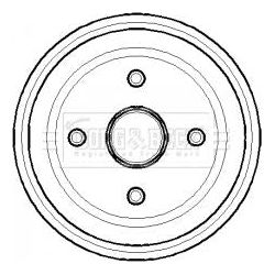 Genuine Borg & Beck Rear Brake Drum fits Vauxhall Corsa 00 BBR7123 Borg & Beck  - Dynamic Drive