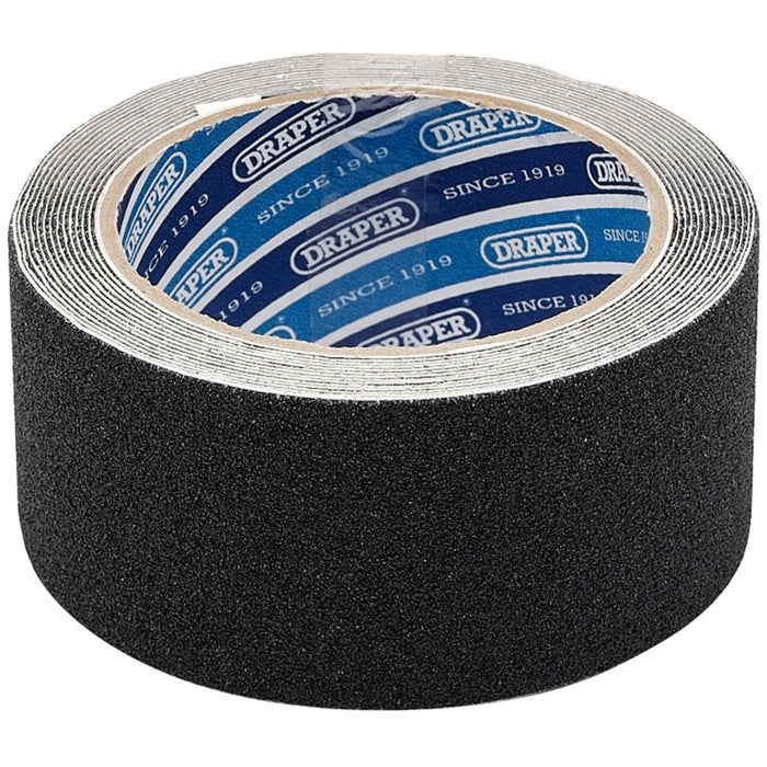 Draper Heavy Duty Safety Grip Tape Roll, 3.7m x 50mm, Black 63384 Draper  - Dynamic Drive