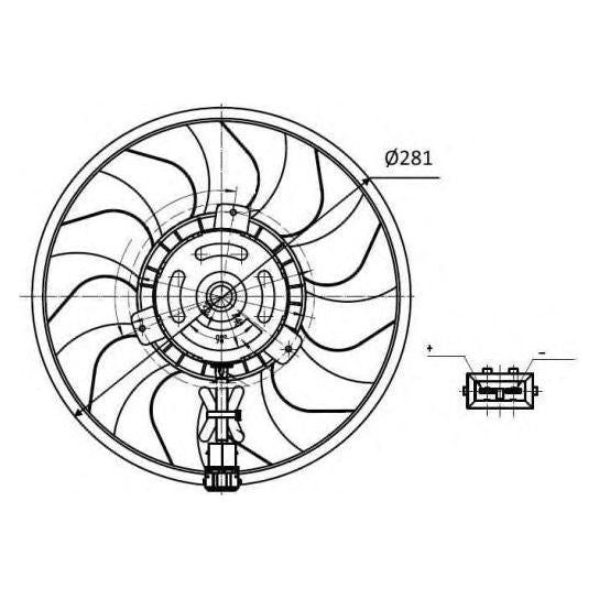 NRF Radiator Fan 47418 NRF  - Dynamic Drive