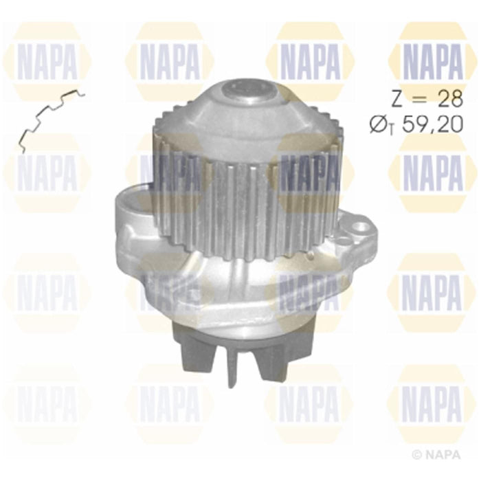 Genuine NAPA Water Pump for Fiat Lancia Citroen Peugeot Renault 1201000000000