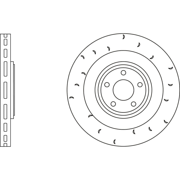 Apec Brake Disc Rear Left Fits Jaguar/Daimler Xk Series Handed Near-Side