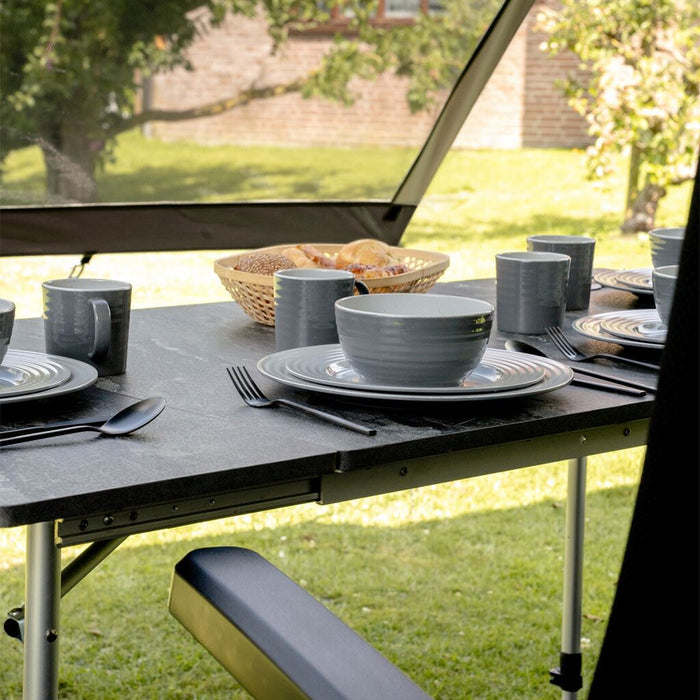 Travellife Sorrento Table Extendable Honeycomb Dark Grey 80/110/140Cm 2129380 Travellife  - Dynamic Drive