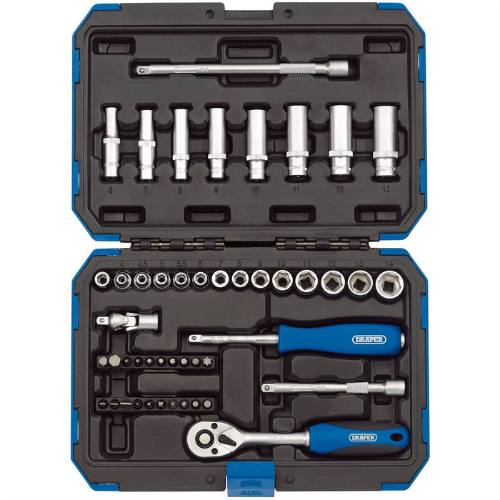 Draper Metric Socket Set, 1/4" Sq. Dr. (47 Piece) 16355 Draper  - Dynamic Drive