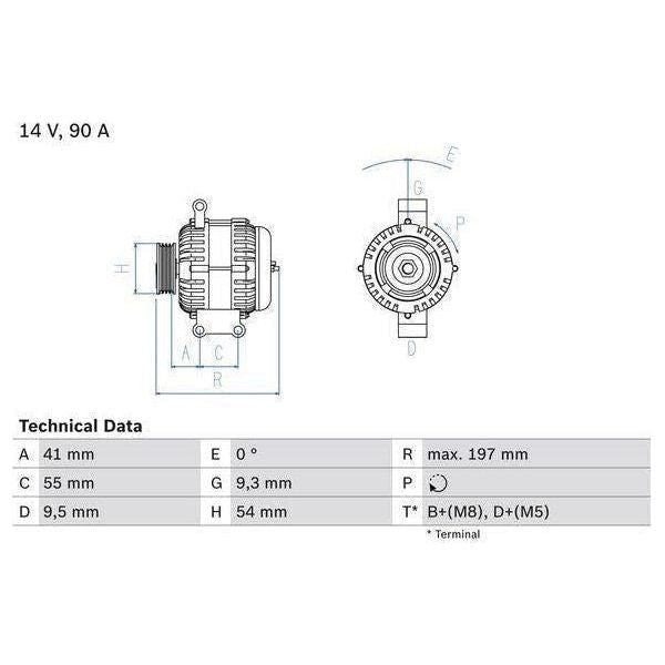 Bosch Reman Alternator 4877 0986048771