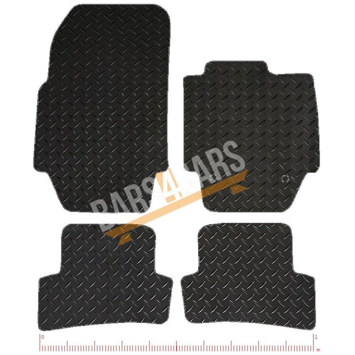 Blue Trim Tailored Rubber Car Mats for Renault Captur 13> Set of 4 With 2 Clips UKB4C  - Dynamic Drive