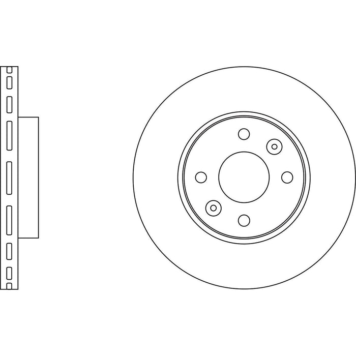 Apec Brake Disc Front Fits Mercedes Citan Renault Captur Clio Kangoo Zoe