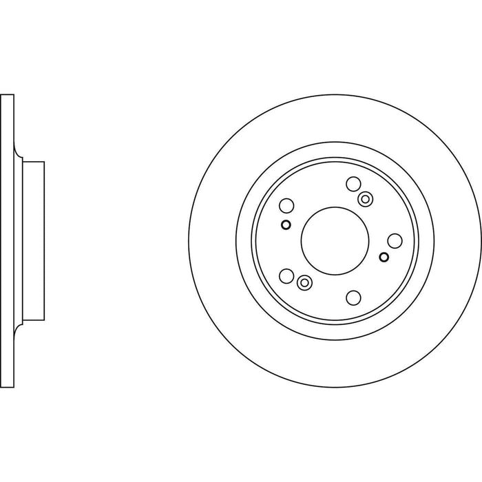 Apec Brake Disc Rear Fits Honda S2000