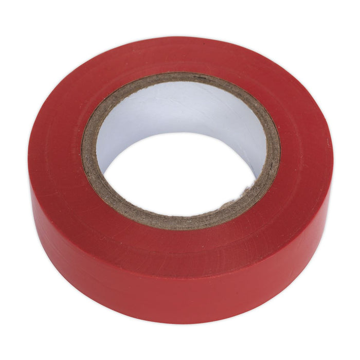 Sealey PVC Insulating Tape 19mm x 20m Red Pack of 10 ITRED10