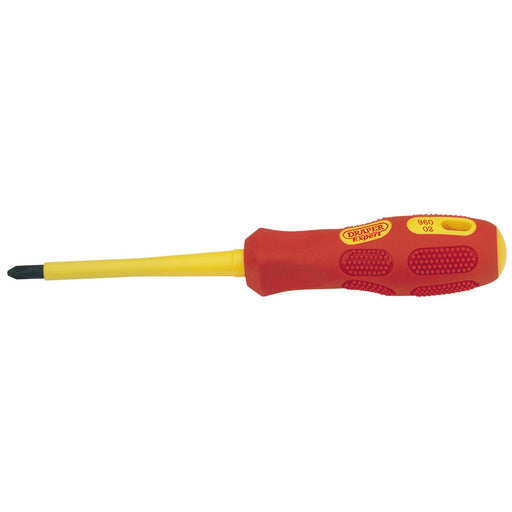 Draper VDE Approved Fully Insulated Cross Slot Screwdriver, No.2 x 100mm (Sold L Draper  - Dynamic Drive