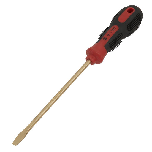 Sealey Screwdriver Slotted 6 x 150mm Non-Sparking NS094 Sealey  - Dynamic Drive