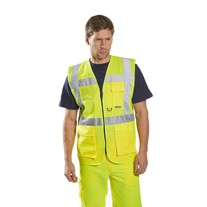 Portwest Berlin Executive Hi-Vis Vest - Yellow - Medium Portwest  - Dynamic Drive