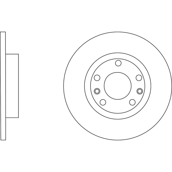 Genuine APEC Rear Brake Discs & Pads Set Solid for Peugeot Rifter