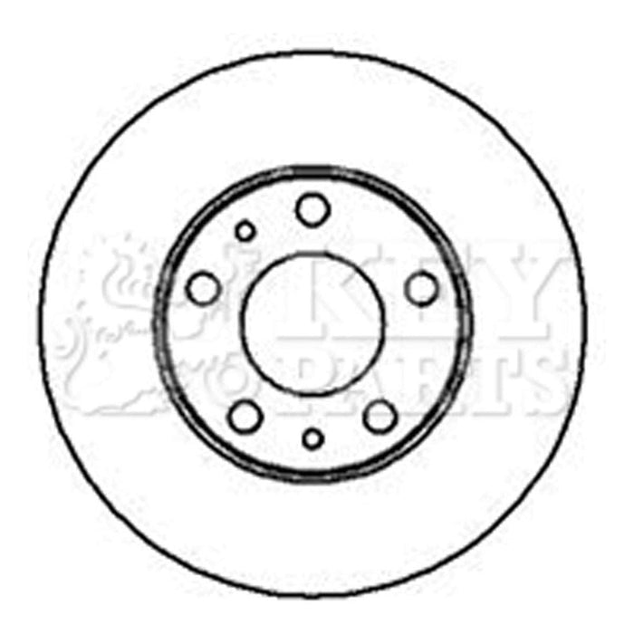 Genuine Key Parts KBD5094 Brake Disc Pair (Front) Key Parts  - Dynamic Drive