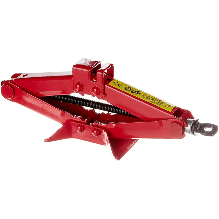 1 Ton Scissor Jack Lift Wind Up For Car Vehicle Van Home Garage Emergency Red UK