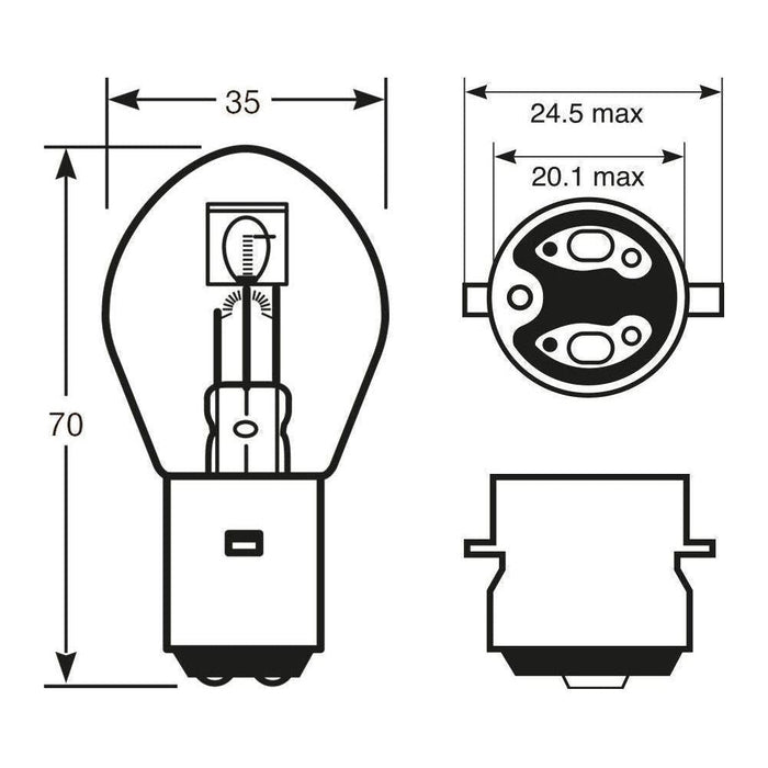 Ring Automotive R396 12V 45/40W Bosch Ba20D Headlamp