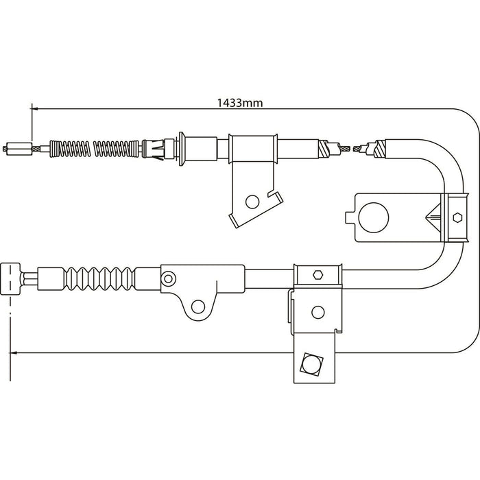 Apec Brake Cable Rear Right Fits Nissan March Micra